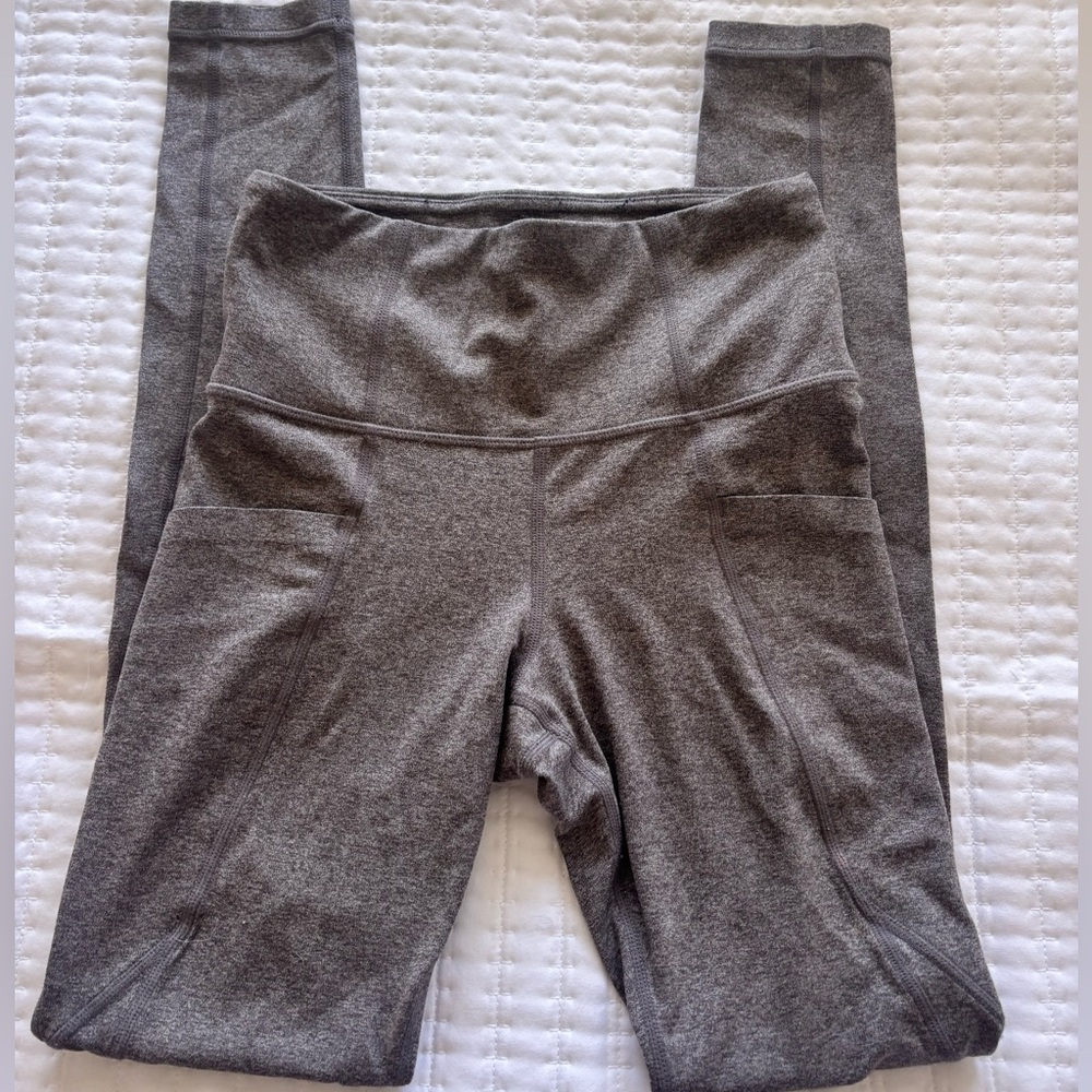 Athleta Heather Gray High-Rise Leggings